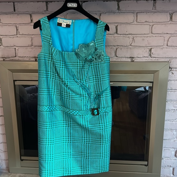 Vintage Peggy Jennings Blazer and Dress Set Aqua Green - Medium - Picture 1 of 16